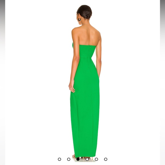 Ryleigh Strapless Boat Neckline Dress Green XS (superdown) Revolve wedding guest - Picture 5 of 9